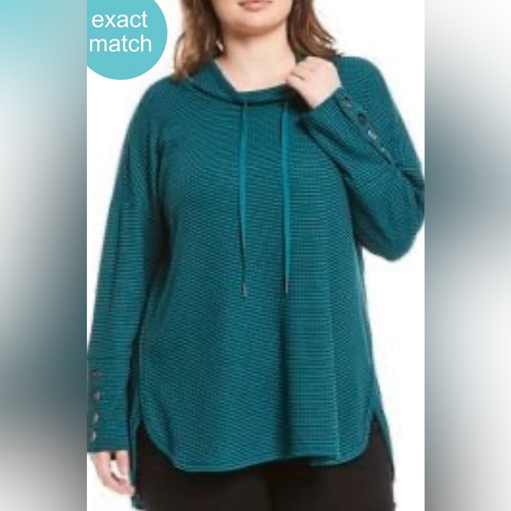 Teal Hooded Sweater
